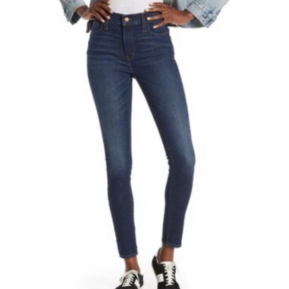 MADEWELL 9” Mid-Rise Skinny Blue Denim Jeans - Size 26 - Picture 1 of 11